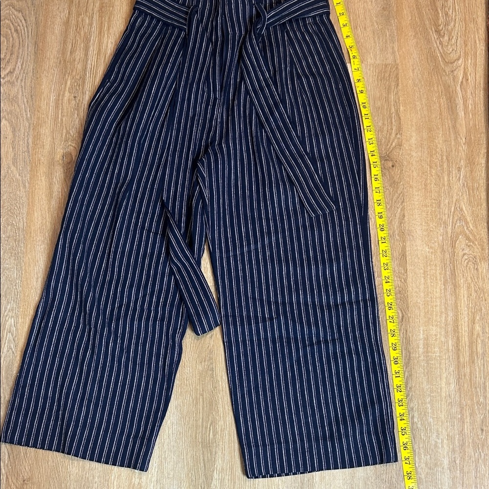 Point Sur Navy Striped Wide Leg Women's Pants size 4 - Picture 7 of 11